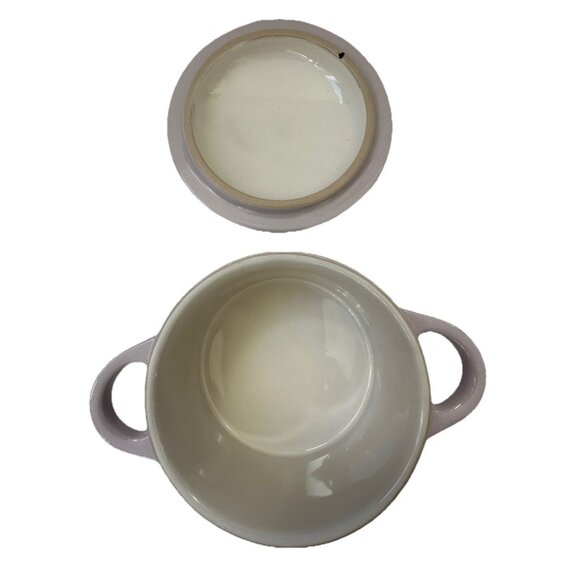 Le Creuset Mini Cocotte Petite Round Casserole 8 oz Stoneware Lavender 0.25L NOS - Picture 6 of 11